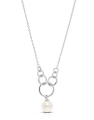 colier argint 925 cu cercuri si perla PSG0143-RH-W